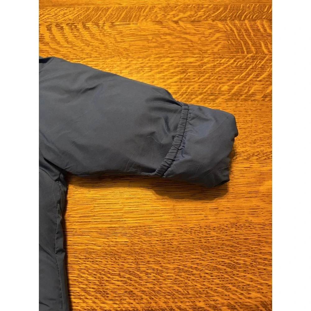 Infant  Lands End one piece snowsuit goose down filling 12 -18 months blue